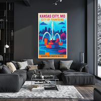 Kansas City City of Fountains Poster