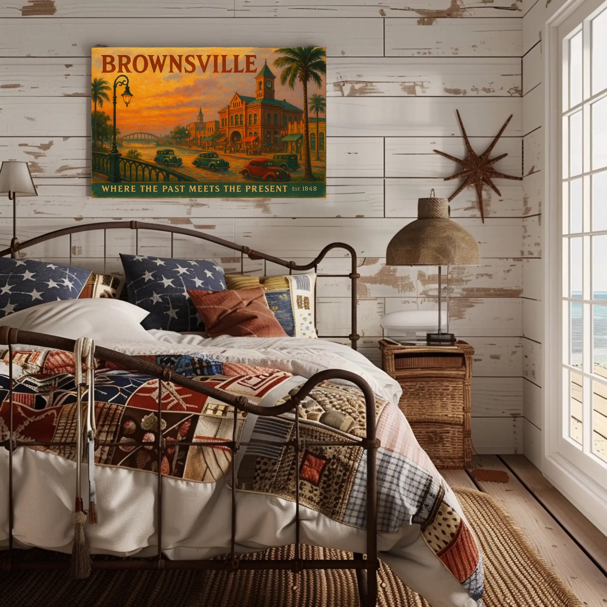 Brownsville Travel Poster Art Print
