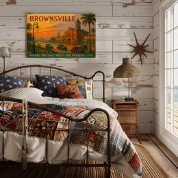 Brownsville Travel Poster Art Print