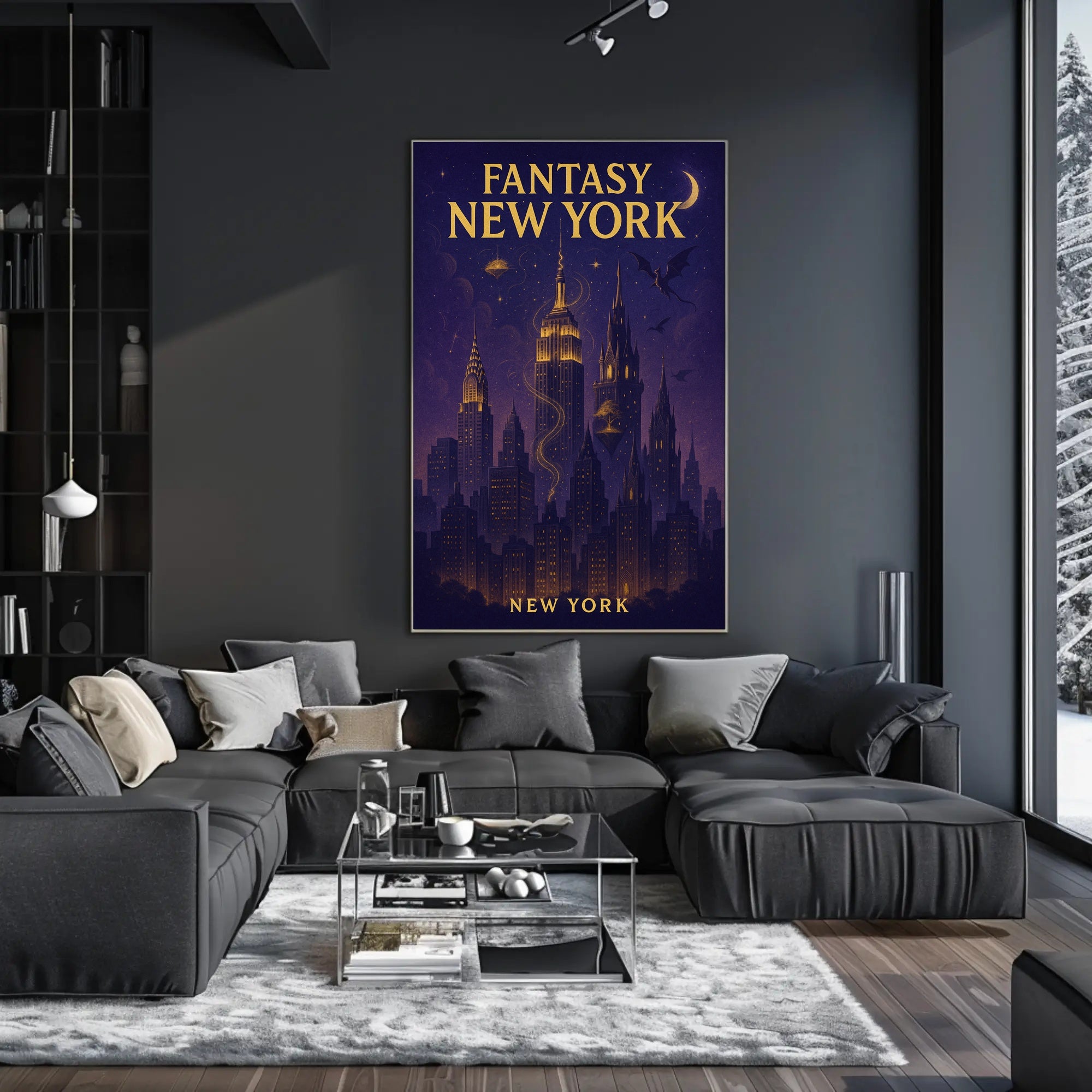 Fantasy New York Poster PosterGoat