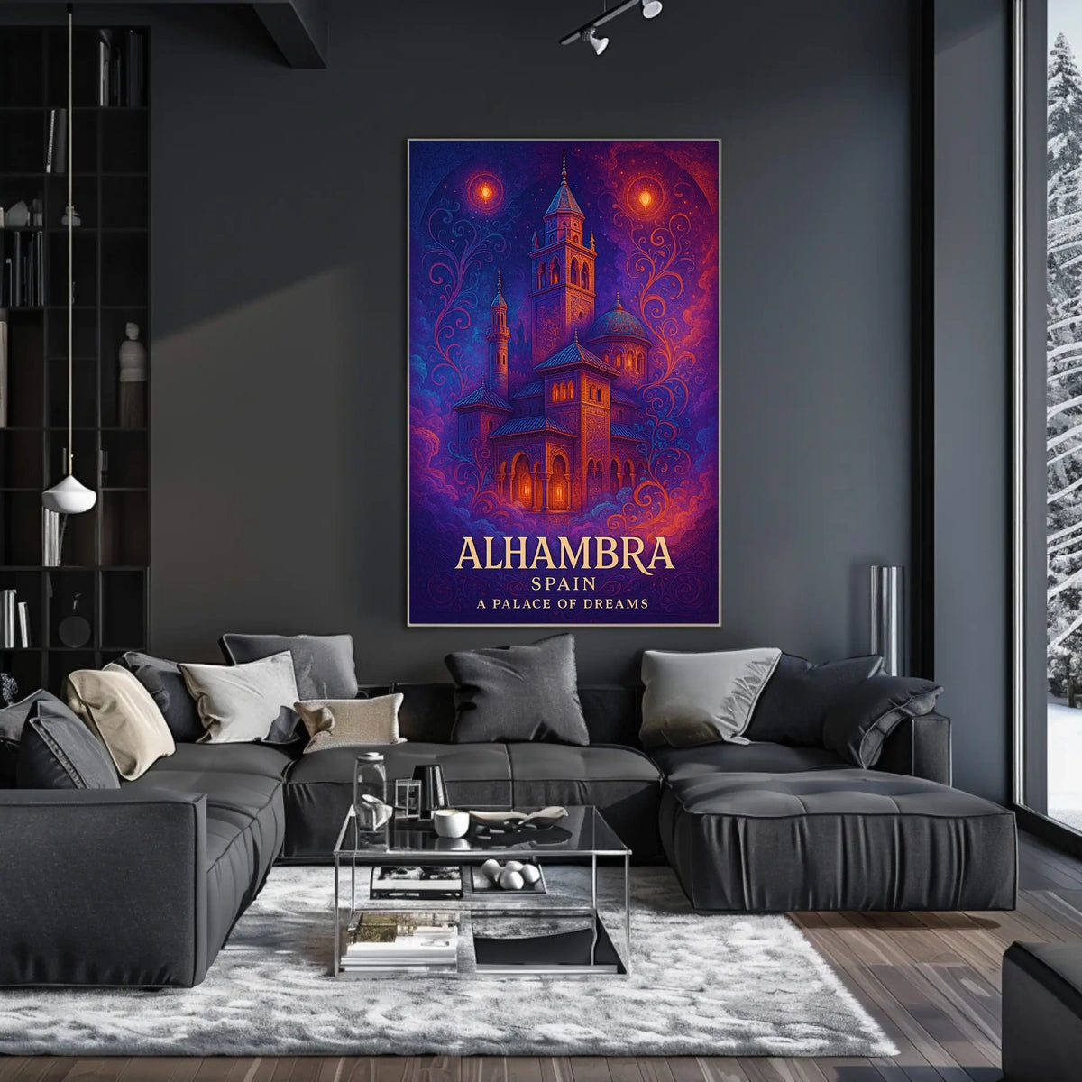 Alhambra Enchantment: Vintage Dreamscape Art Poster