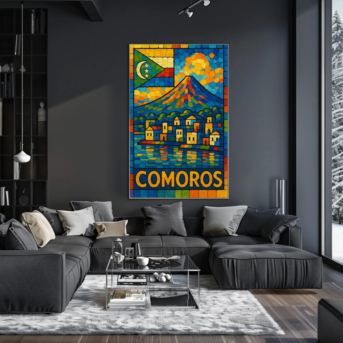 Comoros Vibrant Island Mosaic Poster