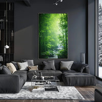 Enchanting Bamboo Grove in East Asian Heritage Poster