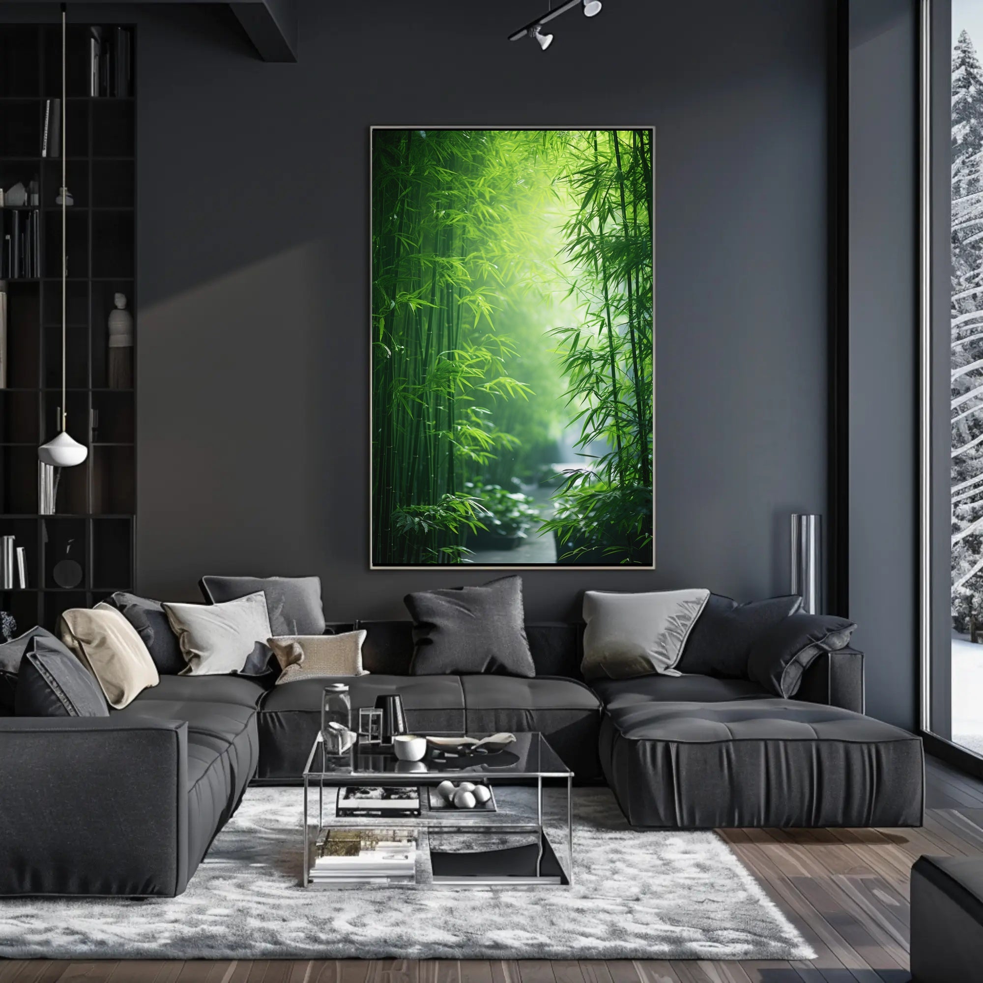 Enchanting Bamboo Grove in East Asian Heritage Poster