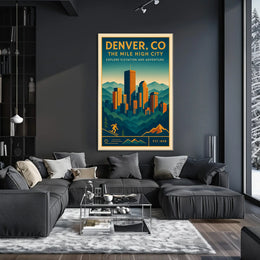 Denver, CO The Mile High City Poster