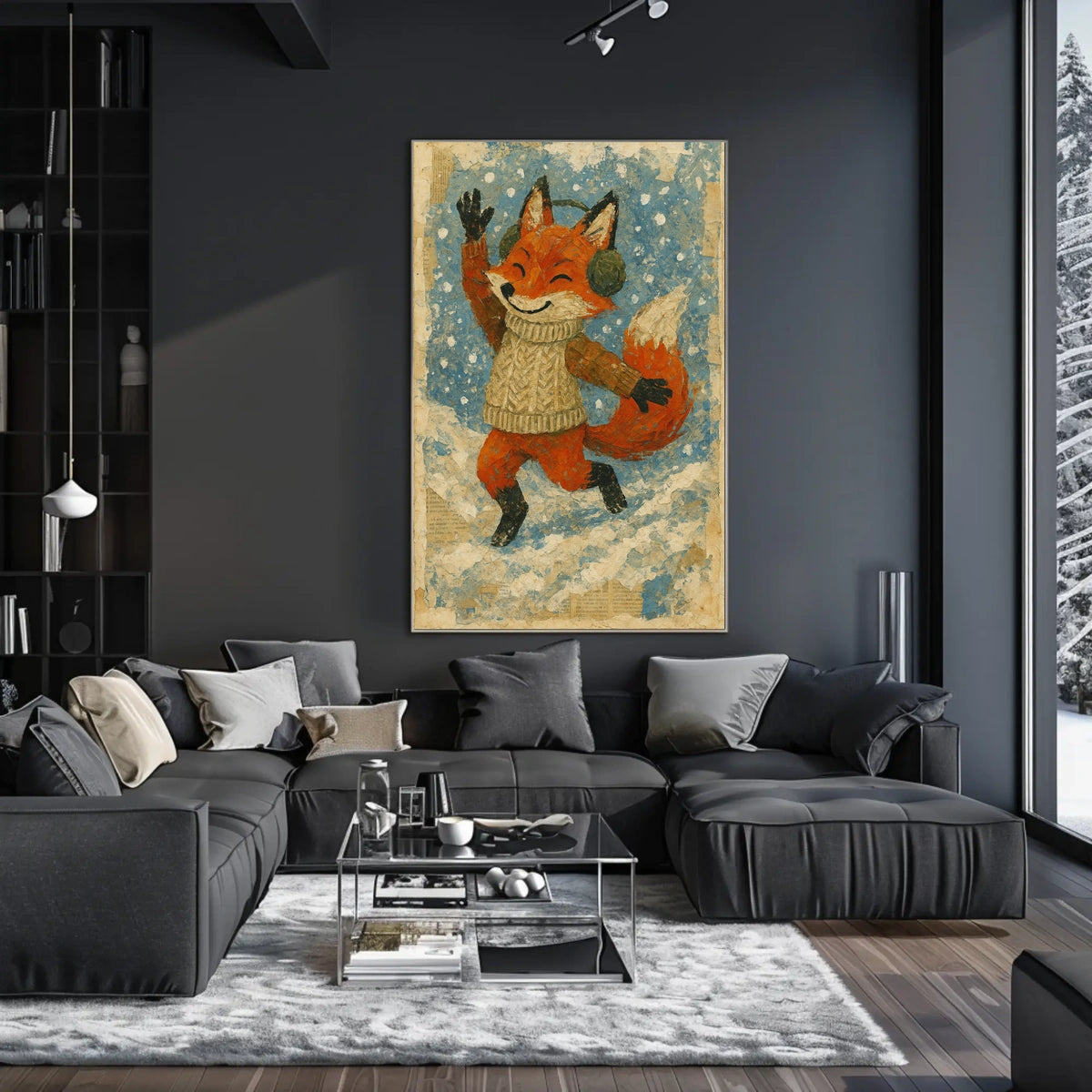 Winter Fox Delight Poster