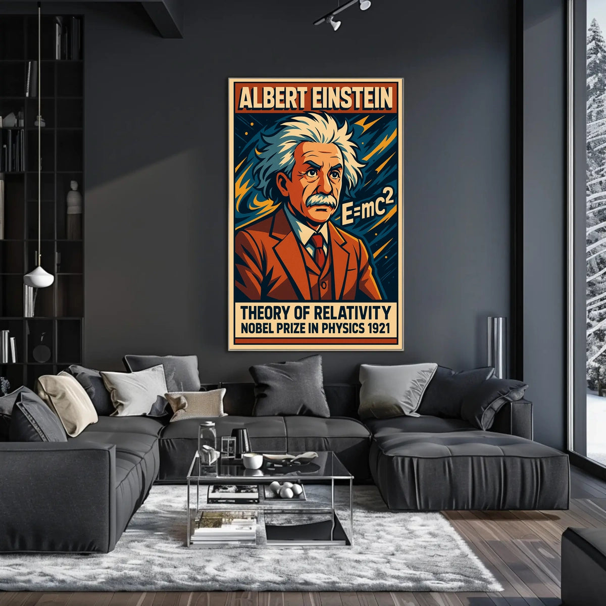 Albert Einstein Relativity Scientific Home Study Poster
