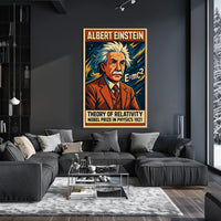 Albert Einstein Relativity Scientific Home Study Poster