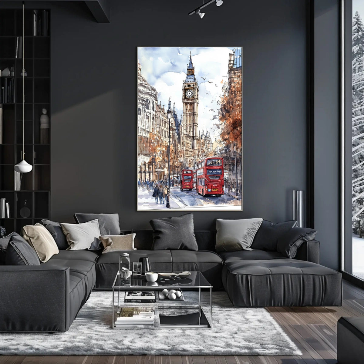 UK London Big Ben Street View Poster