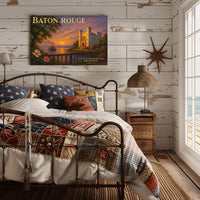 Baton Rouge Southern Charm Travel Poster