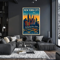New York City Skyline Poster Iconic Cityscape Art For Home