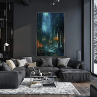 Gothic Cathedral Mystery: Atmospheric Art Poster PosterGoat