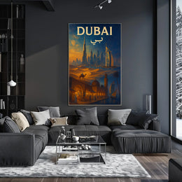 Dubai Poster A Journey Through Time Wall Art For Travelers