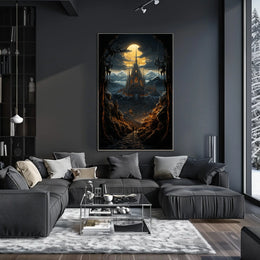 Enchanted Gothic Castle Fantasy Adventure Art Poster
