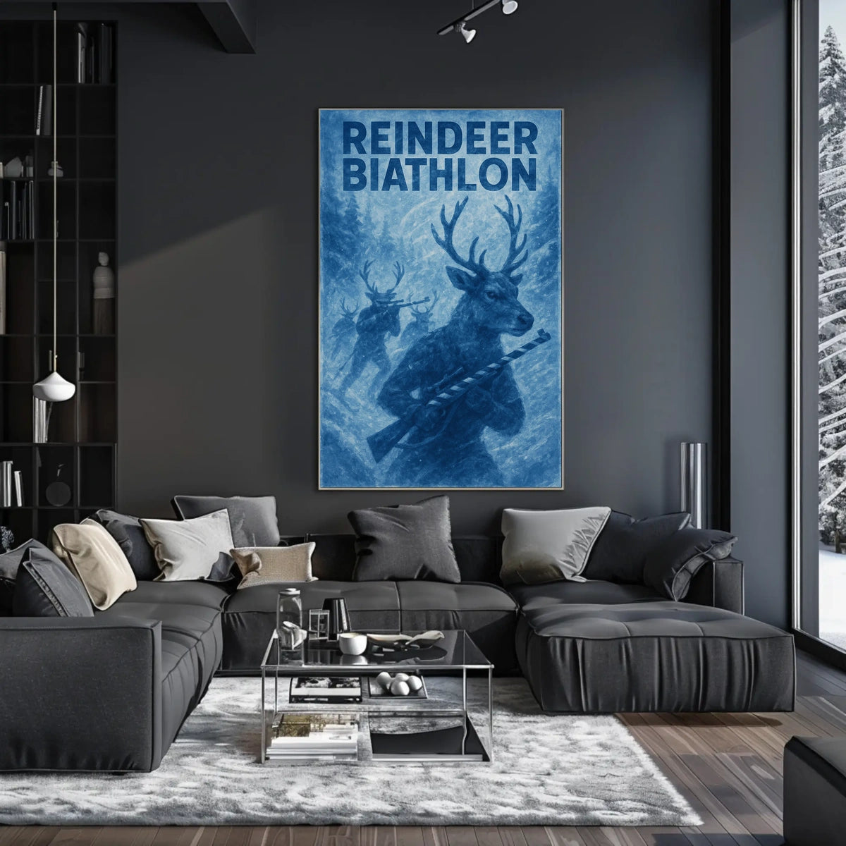Reindeer Biathlon Poster