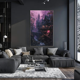 Enchanted Twilight Village Poster PosterGoat