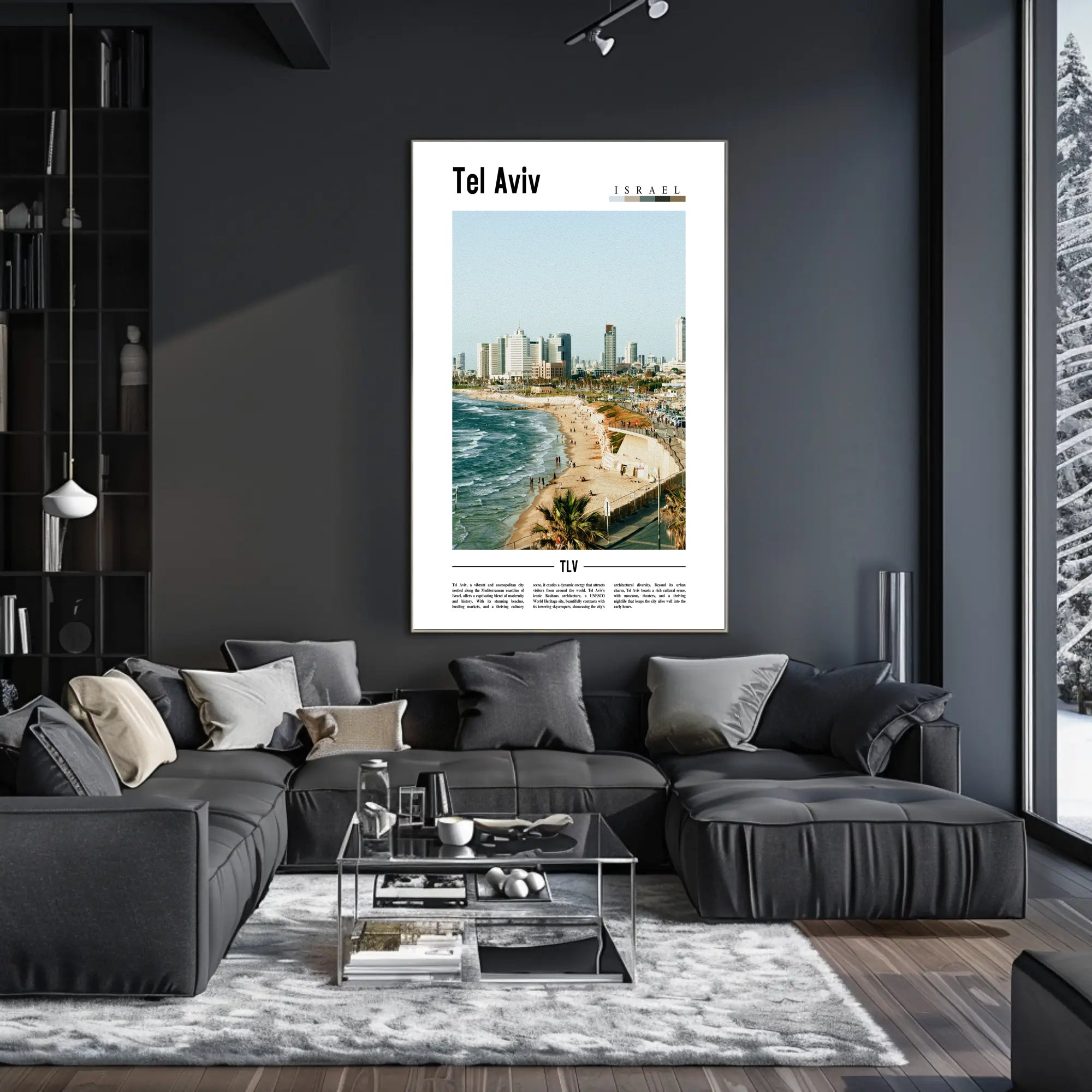 Tel Aviv Vibrant Cityscape Urban or Cityscape Poster PosterGoat