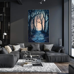 Mystical Forest Pathway Artwork Print - Abstract, Artistic Poster