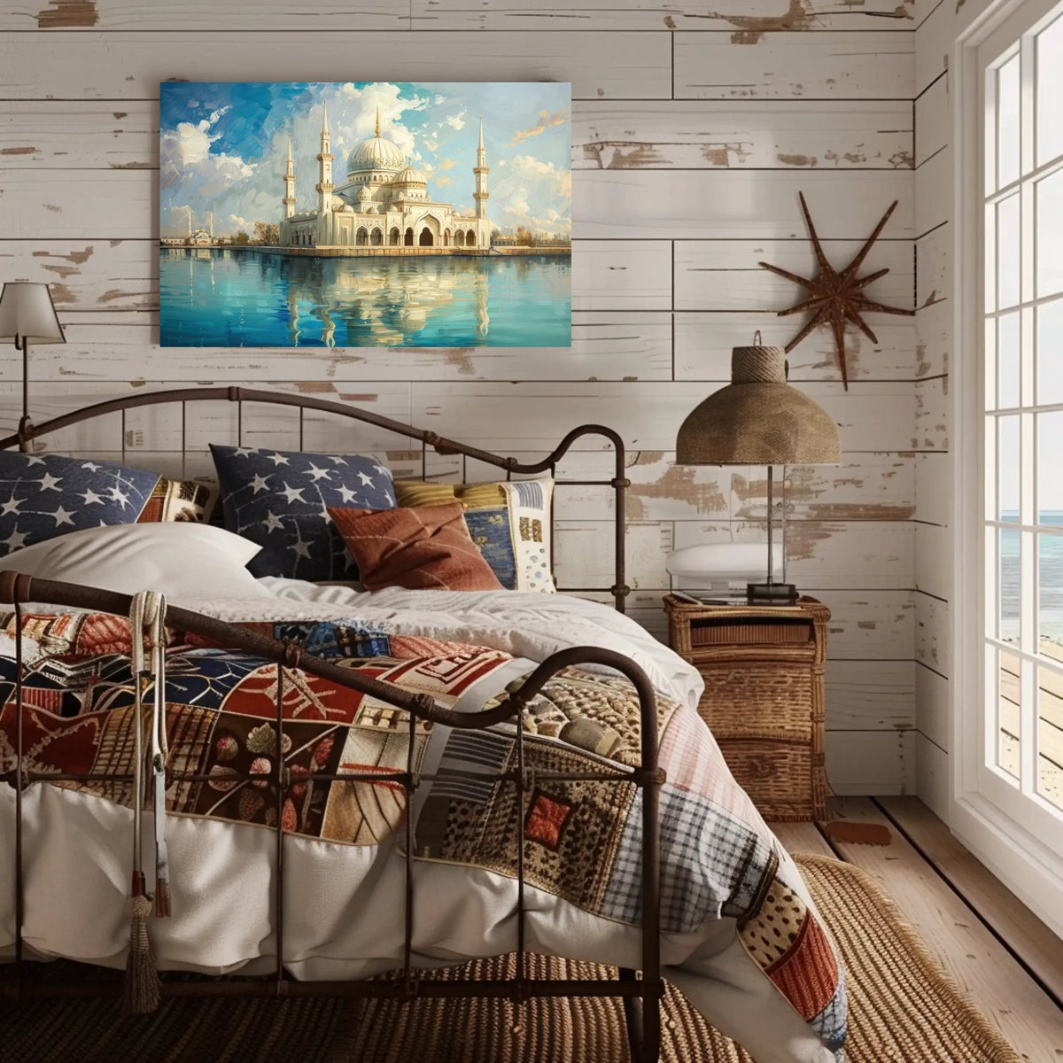 Majestic Mosque by the Water Poster