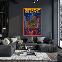 Detroit Light In The City Of Steel Poster