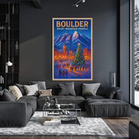 Boulder Rocky Mountain Sparkle Poster