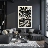 Naples Florida Coastal Charm Poster Wall Art 18x24