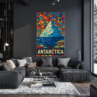 Antarctica A Vibrant Mosaic Poster