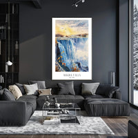 Niagara Falls New York Watercolor Scenic Travel Poster PosterGoat