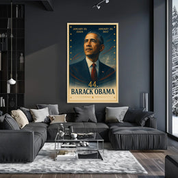 Barack Obama Stylized Portrait Historical or Presidential Poster