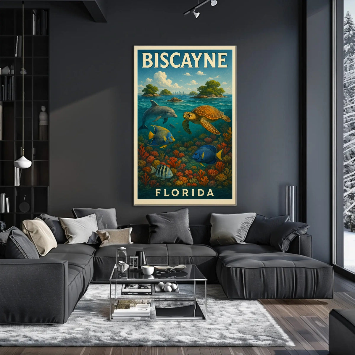 Biscayne Florida Scenic Coastal Timeless Collector Poster