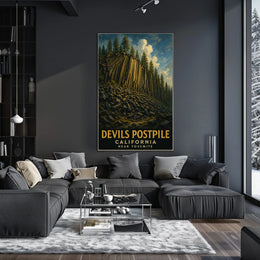Devils Postpile California Landmark Poster