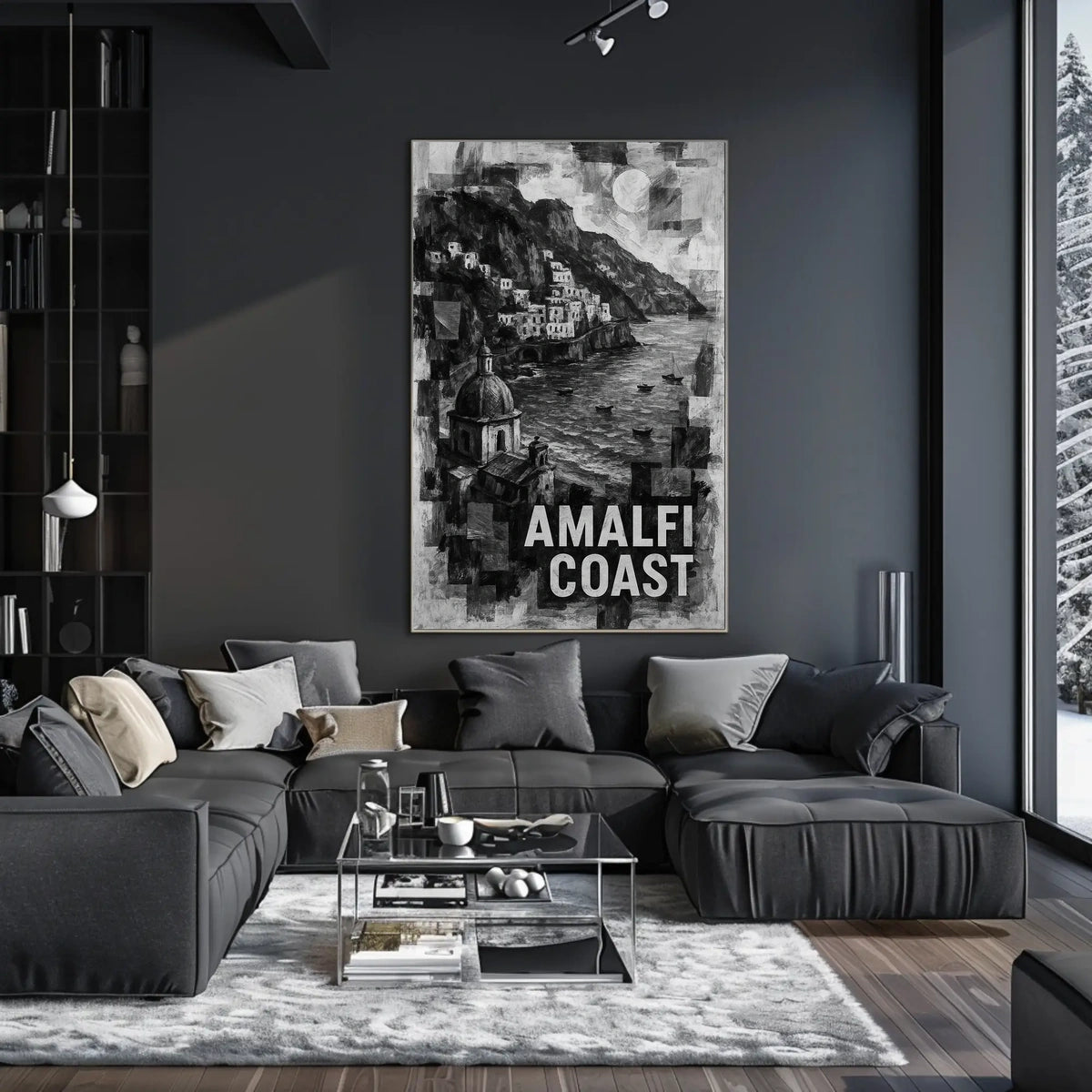 Amalfi Coast Poster Wall Art For Living Rooms Decor