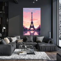 Eiffel Tower Sunset Dreamscape Urban or Cityscape Poster