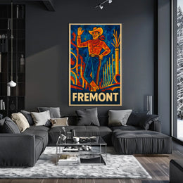 Fremont Mosaic Cowboy Poster