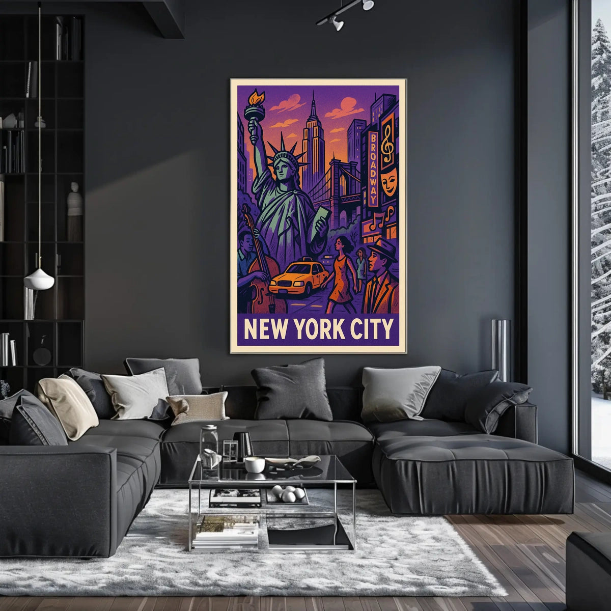 New York City Poster Vibrant Urban Art For Home Decor