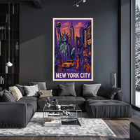 New York City Poster Vibrant Urban Art For Home Decor