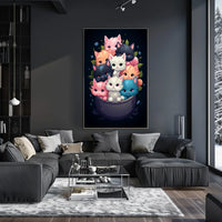 Cuddle Of Kittens Poster