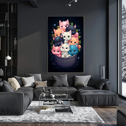 Cuddle Of Kittens Poster