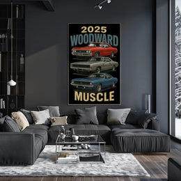 Classic Vintage Muscle Car Event Poster