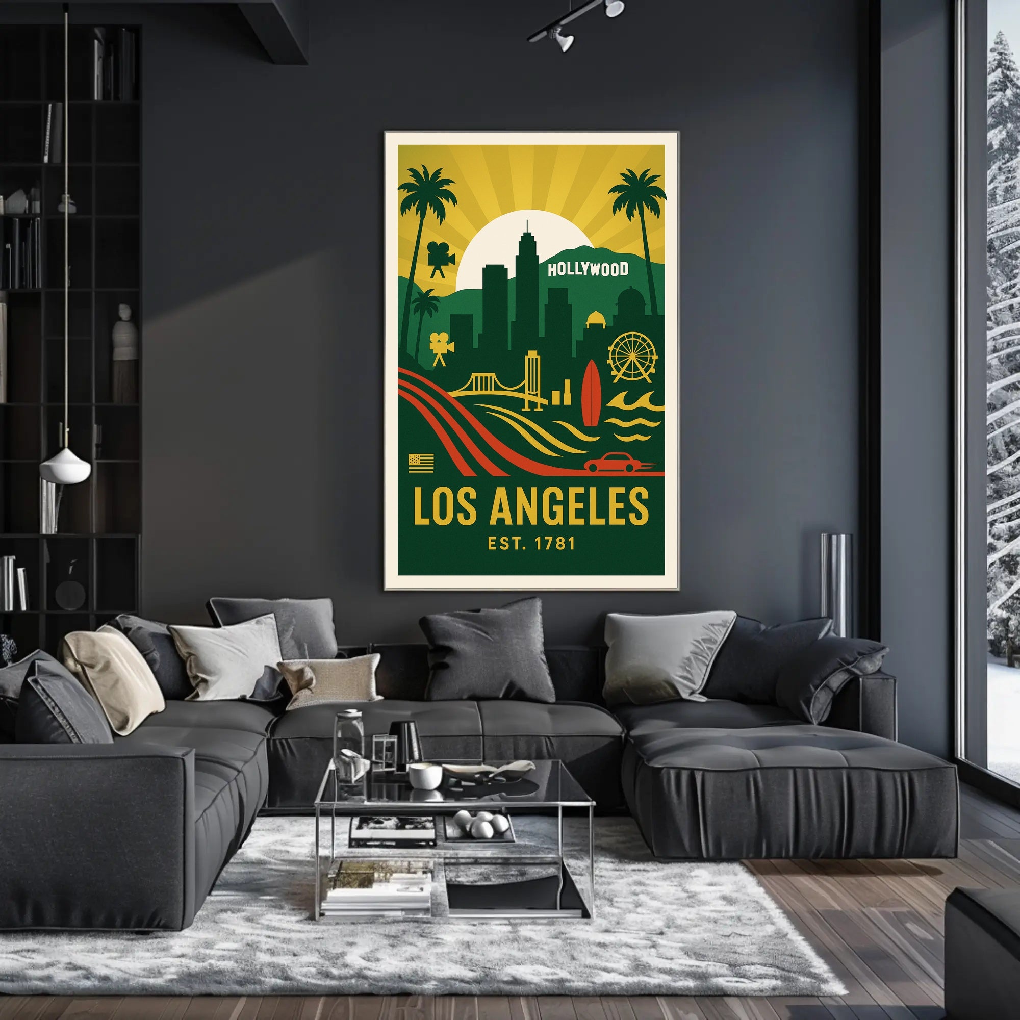 Los Angeles Highlights Poster PosterGoat