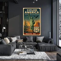 Explore America Route 66 Poster