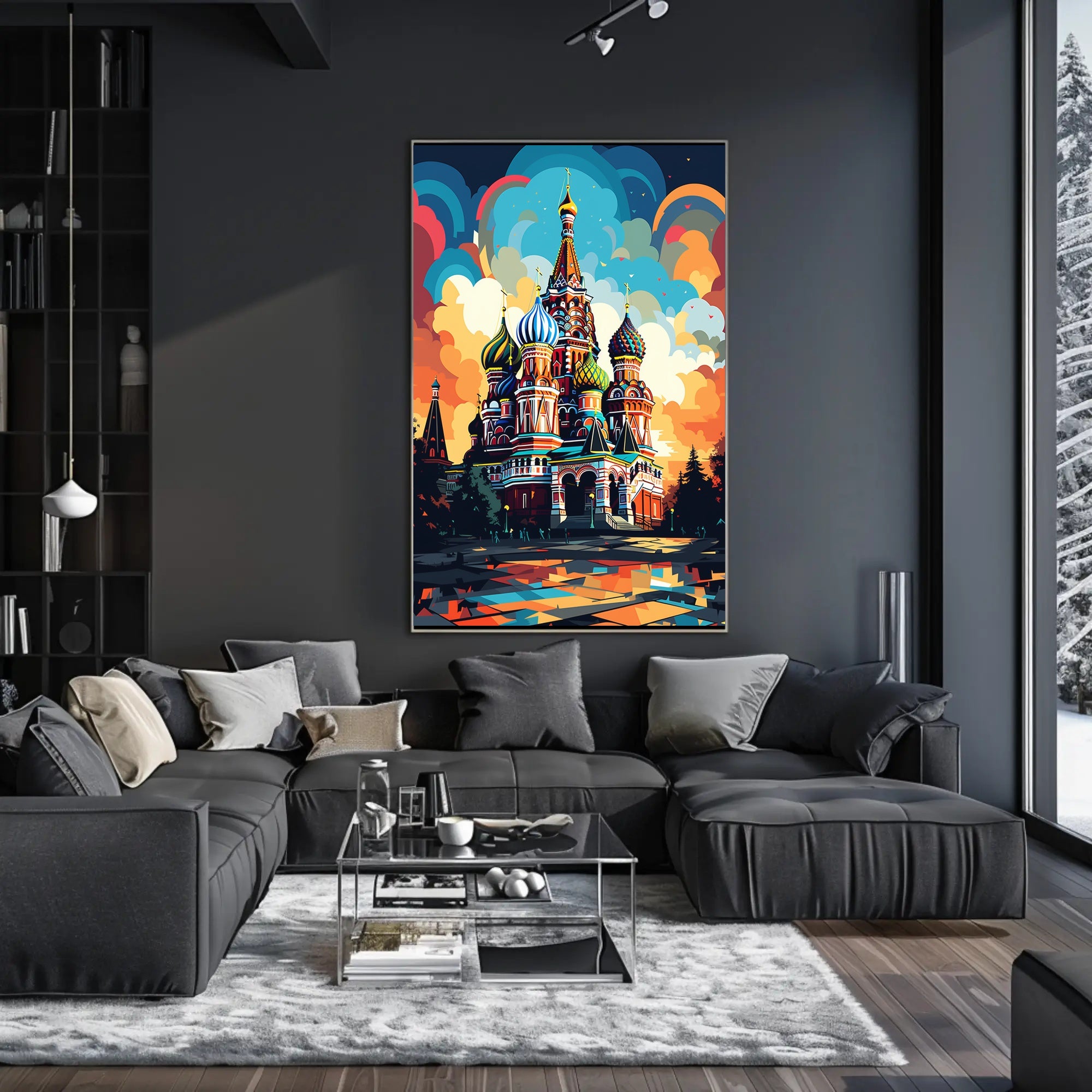 Saint Basil's Whimsical Abstract Poster