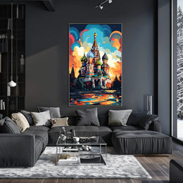 Saint Basil's Whimsical Abstract Poster