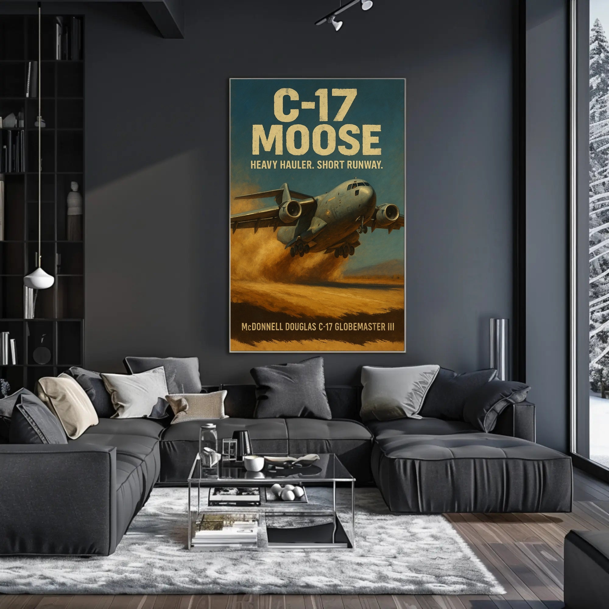 C-17 Globemaster III on Airfield Military Recruitment Poster