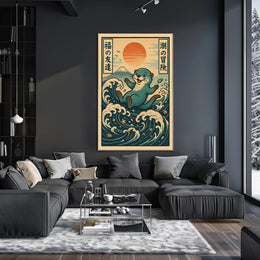 Otters Ocean Adventure Poster PosterGoat