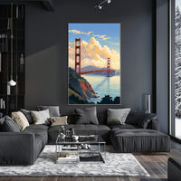 Golden Gate Bridge At Sunset Poster