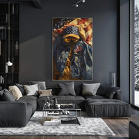Patriotic Denim Jacket And Baseball Cap Artwork Poster