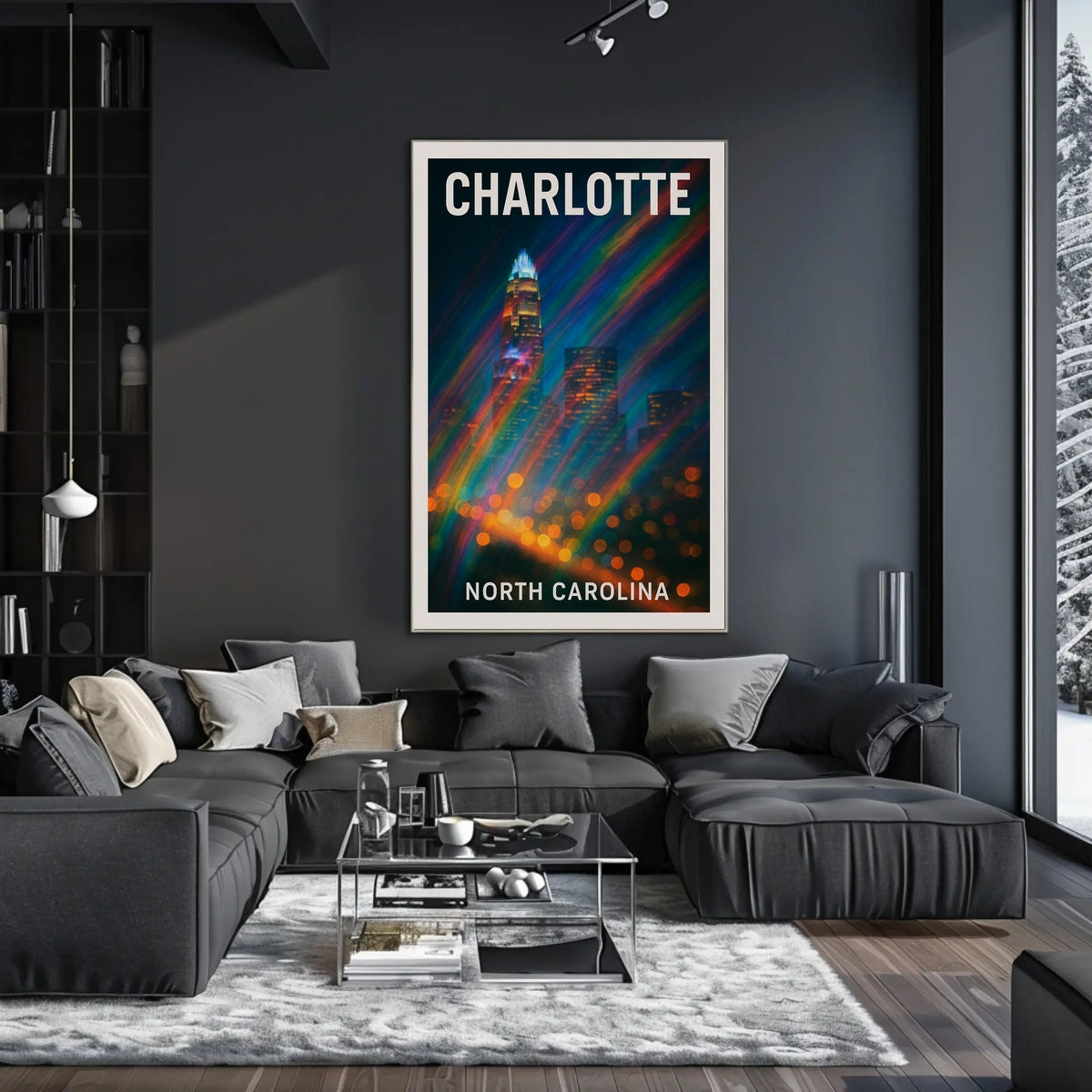 Charlotte Skyline Urban Wanderlust Poster