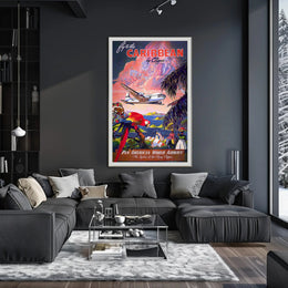 Caribbean Adventure Pan American Travel Poster PosterGoat