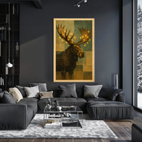 Illuminated Moose Poster
